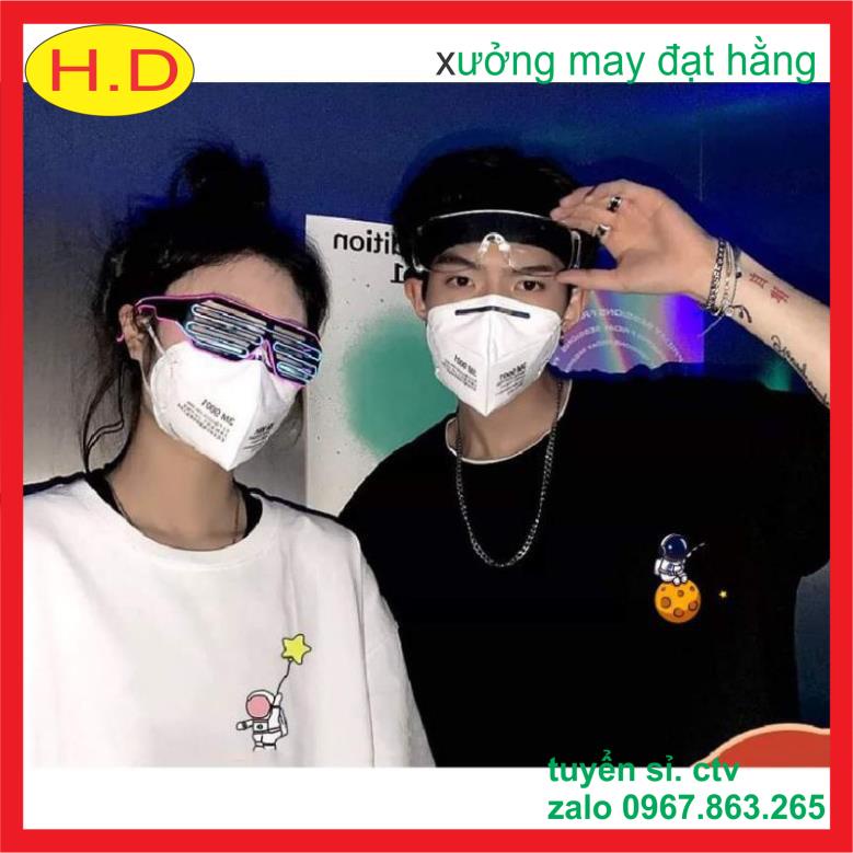 áo thun đôi tay ngắn người sao hỏa thả sao chất cotton mềm mát form rộng unisex freesize nam nữ mặc đôi nhóm giá rẻ