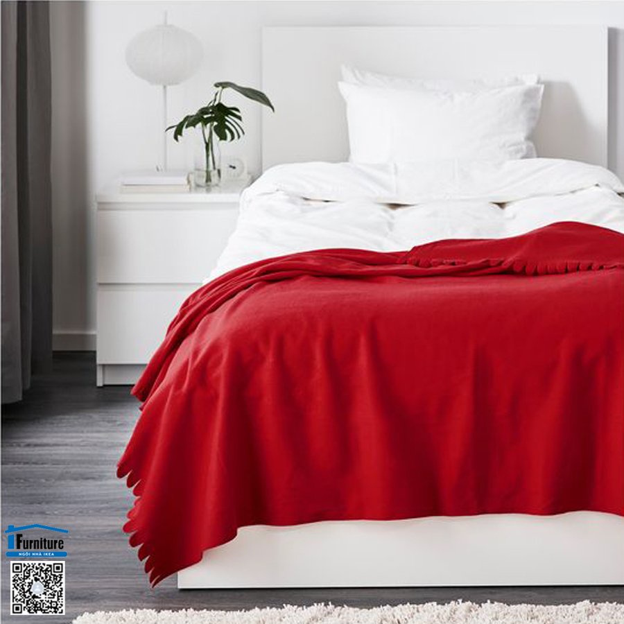 KHĂN SOFA POLARVIDE IKEA - ĐỎ 130x170 cm