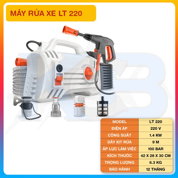 Máy rửa xe Lutian LT220 1400W- Máy rửa xe gia đình