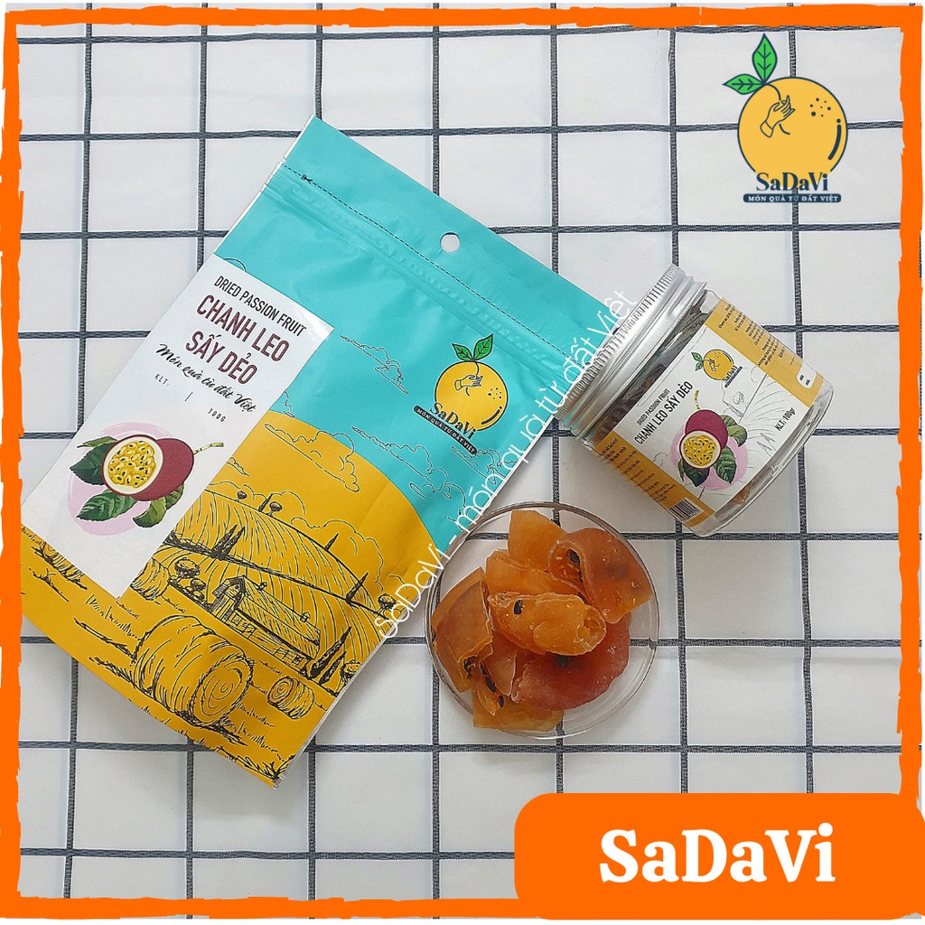 CHANH LEO SẤY DẺO thơm ngon chua ngọt ít đường SaDaVi - đồ ăn vặt Việt Nam healthy - Túi Zip 100g