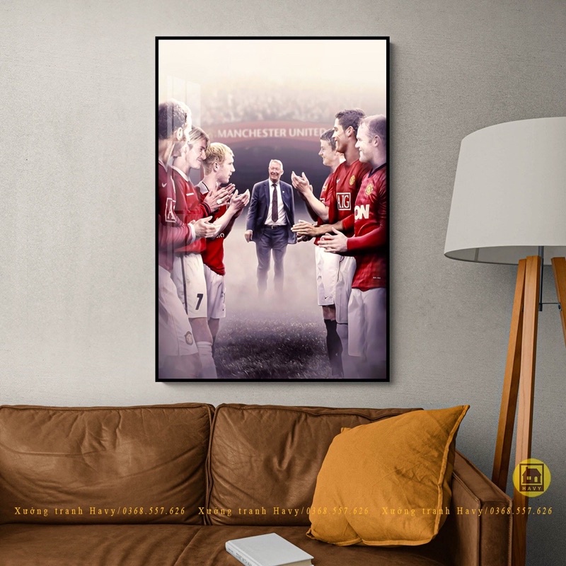 Tranh MU manchester united mica tráng gương