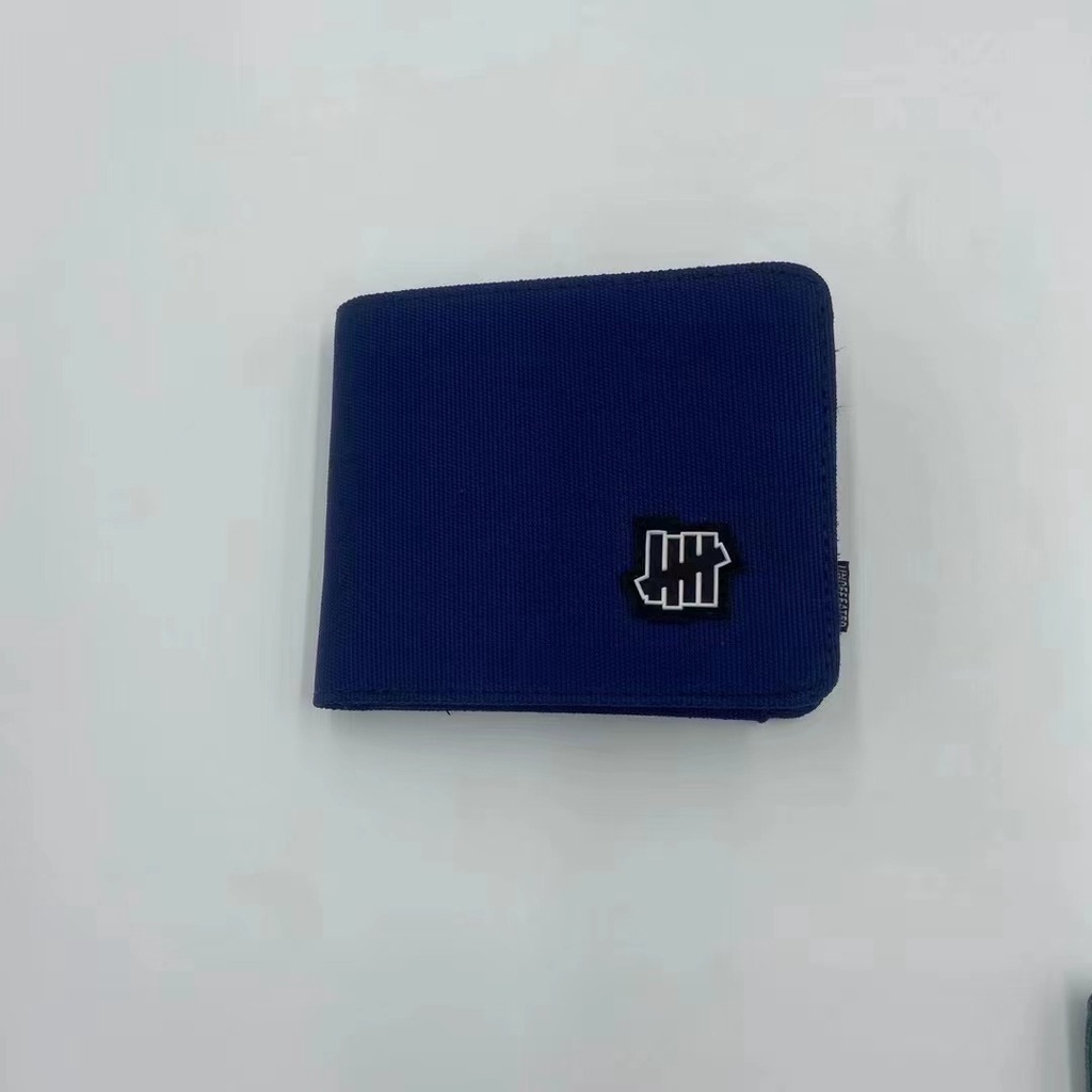 Ví ngắn vải canvas dạng gập đôi có nhiều ngăn đựng thẻ tiện lợi