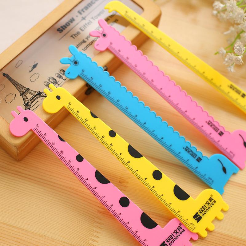 Thước kẻ hình hươu cao cổ đáng yêu 15cm
