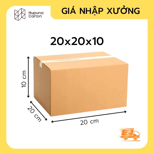 (20x20x10) Hộp Carton Giá Rẻ Đóng Hàng - Hộp carton Hoàng Mai Hà Nội [SỈ/LẺ]