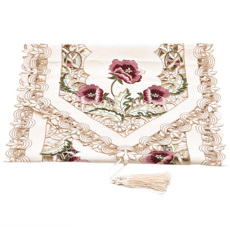 Khăn Trải Bàn Cà Phê Thêu Họa Tiết Hiện Đại Trang Trí Nhà Cửa