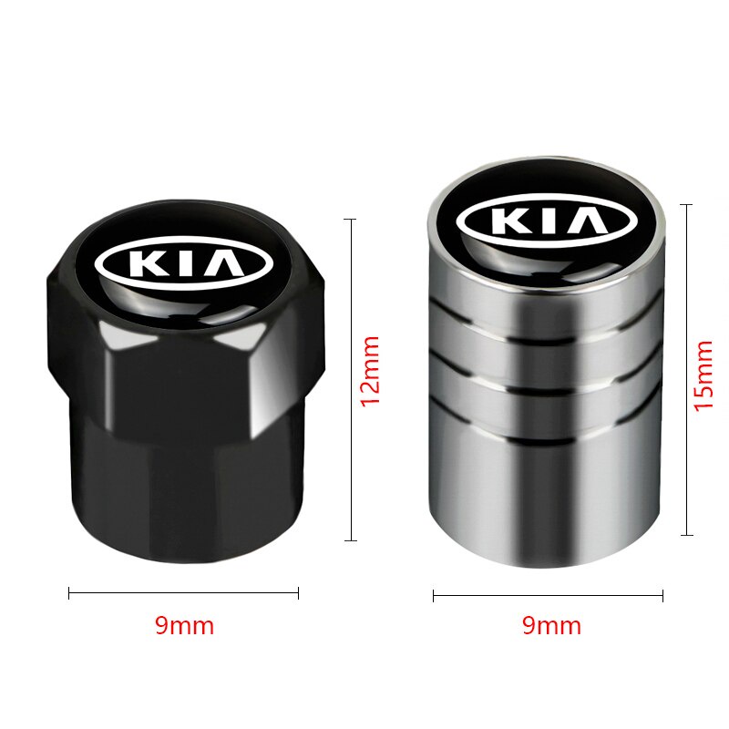 Set 4 nắp đậy van bánh xe hơi Kia Morning Seltos K3 Carens Forte Cerato Soluto