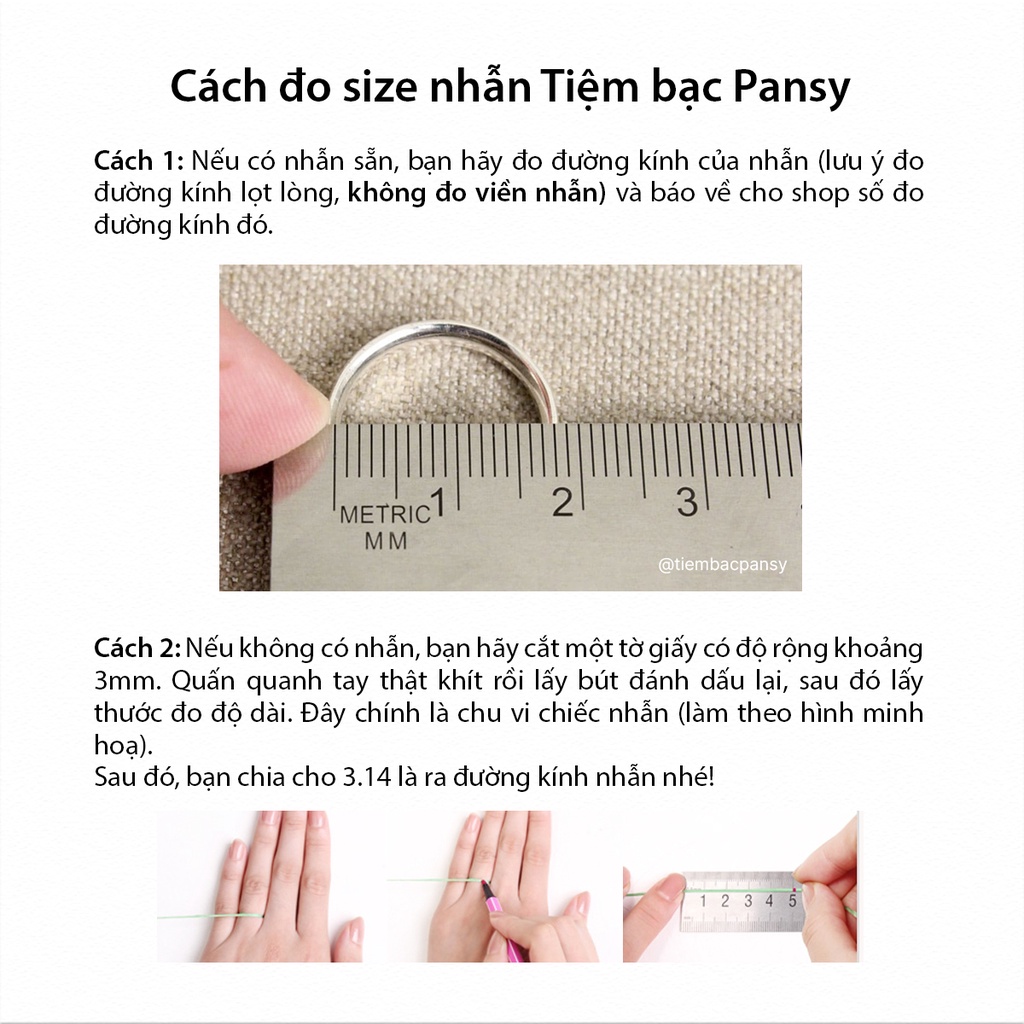 Nhẫn bạc nữ PANSY hình vương miện mini xinh xắn, nhẫn nữ bạc ta 925 phong cách tiểu thư nữ tính