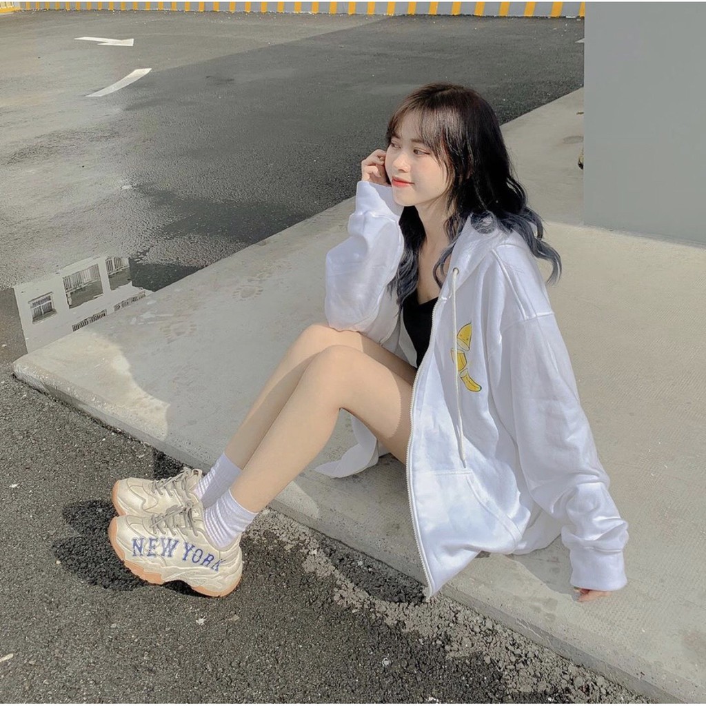 Áo Khoác Nam Nữ Khoá Chuối BANANA Chất Liệu Nỉ Dày Mềm Mịn - Áo Thu Đông Unisex Có Ảnh Thật Tự Chụp + Đánh Giá X.Store