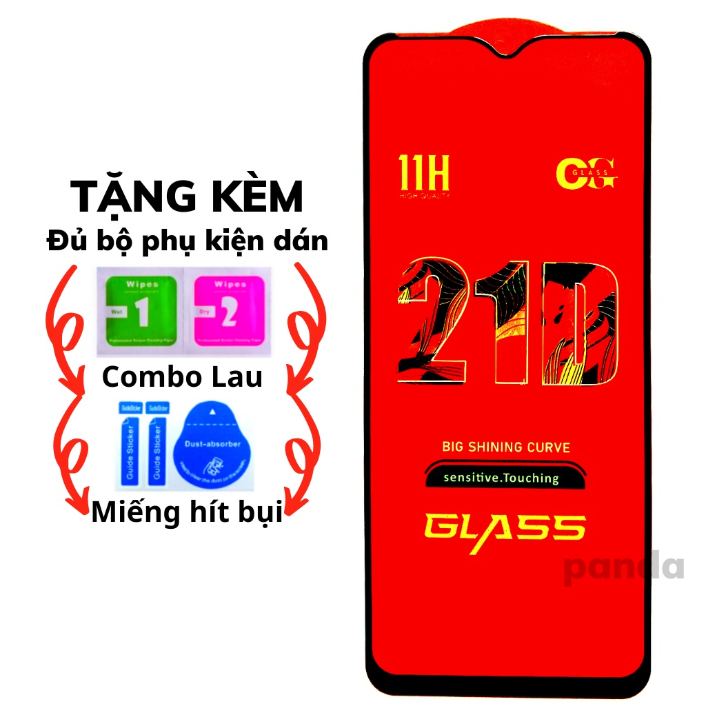 Kính Cường Lực Xiaomi Poco C40 - Full màn hình 21D và trong suốt - Độ cứng 10H - Độ trong suốt cực cao.