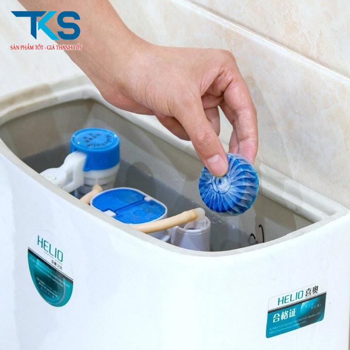 COMBO 10 viên tẩy bồn cầu siêu sạch màu xanh tiện dụng, viên tẩy bồn cầu cho gia đình