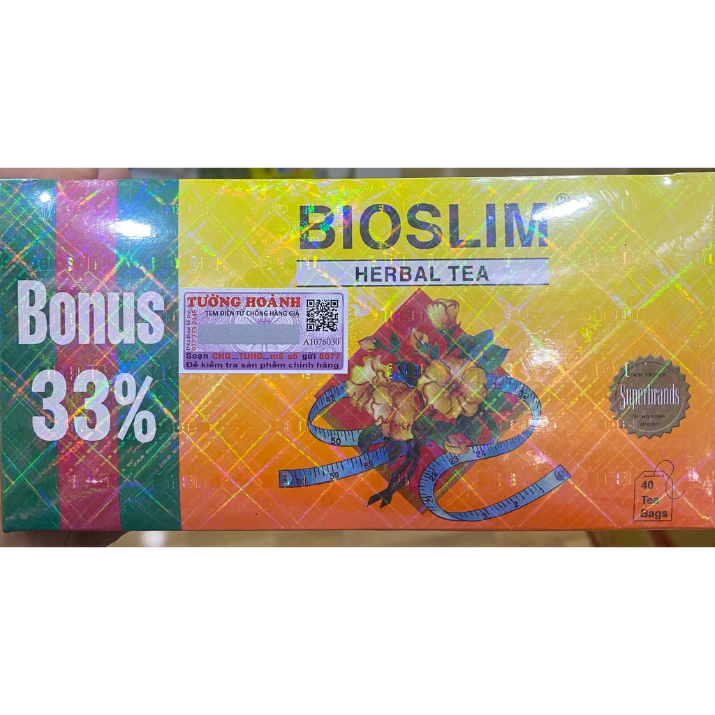TRÀ THẢO DƯỢC BẢO TÚ LỆ BIOSLIM - Trà giảm cân - Hộp 40 túi lọc