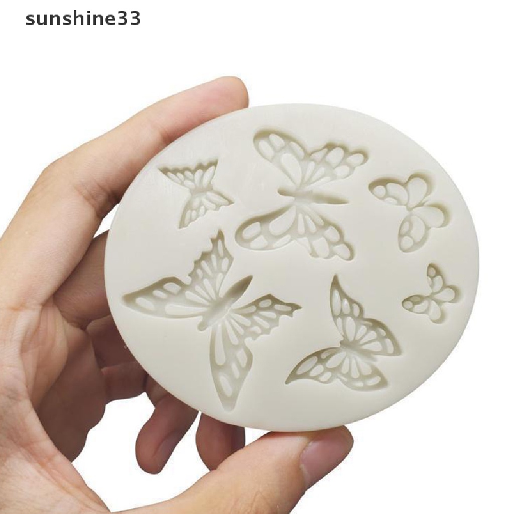SU Butterfly Fondant Silicone Mold Sugarcraft Wedding Cake Decorating Tools n