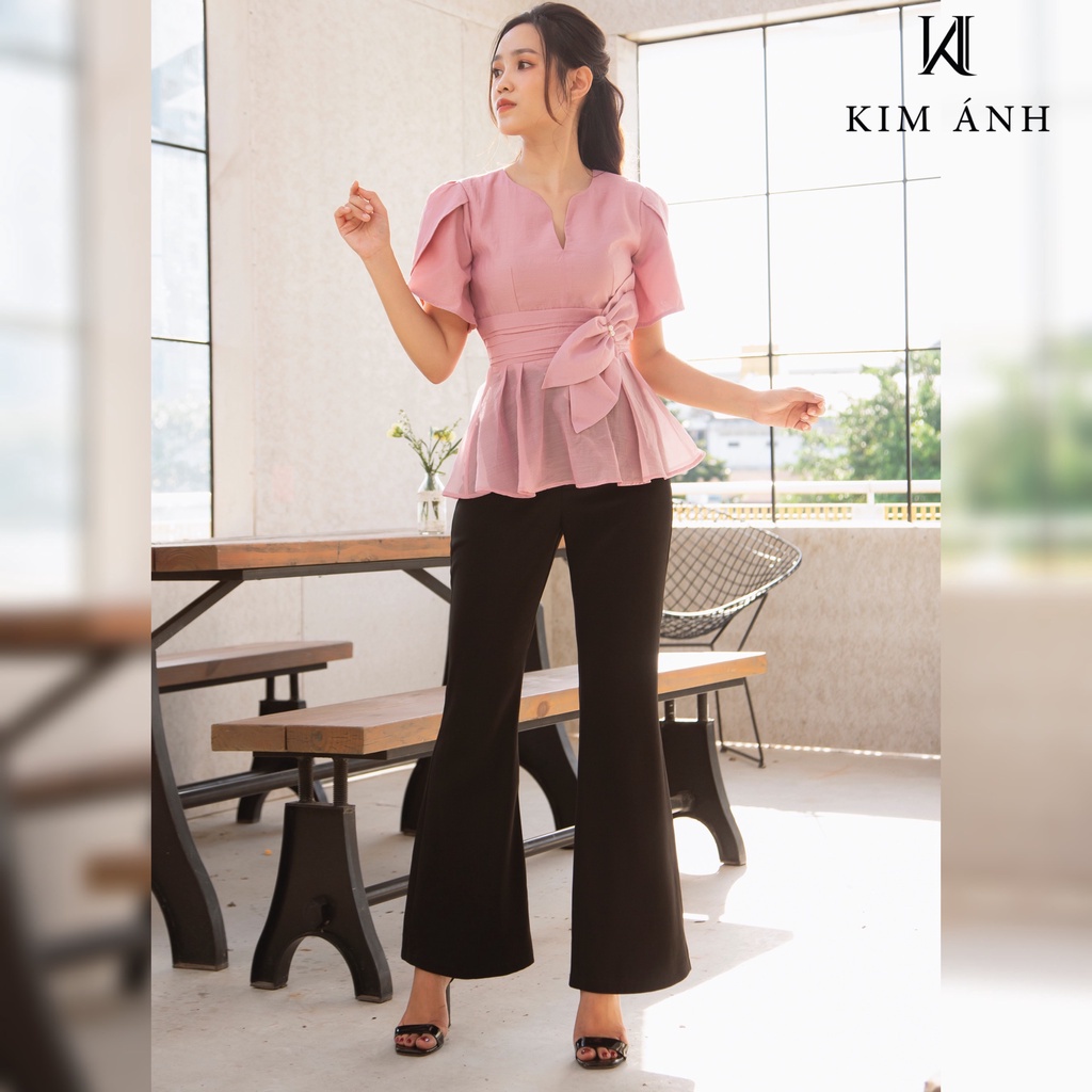 Áo Kiểu Thiết Kế Nữ Kim Ánh Woori Top Trẻ Trung, Thanh Lịch | BigBuy360 - bigbuy360.vn