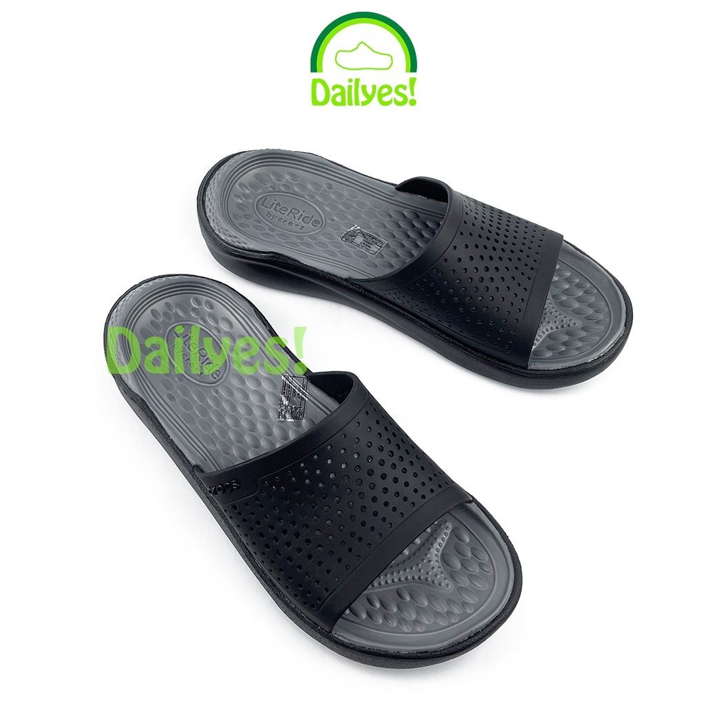 Dép Lê Cross Literide Nam Nữ Màu Đen Tuyền siêu êm, hàng xịn, full tag, hỗ trợ đổi trả - Cross Literide Dailyes