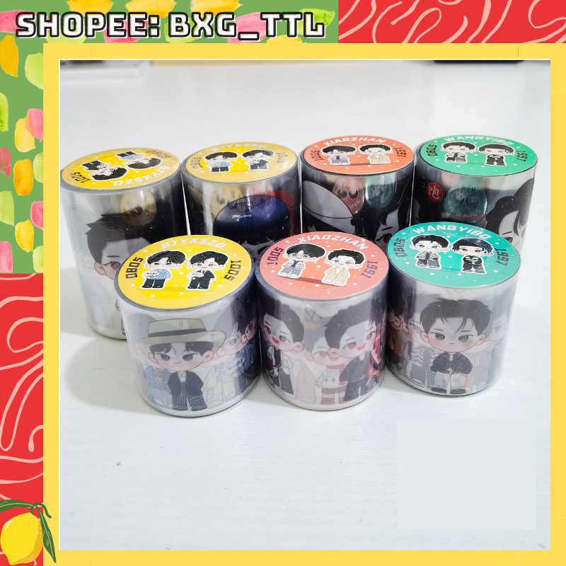 CUỘN WASHI HÌNH TIÊU CHIẾN, VƯƠNG NHẤT BÁC - CUỘN WASHI HÌNH BÁC QUÂN NHẤT TIÊU BJYX TRẦN TÌNH LỆNH