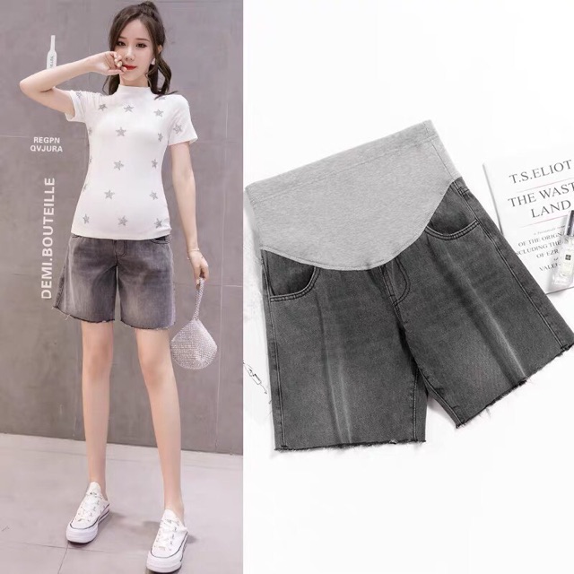 Quần short jeans cho bà bầu( sẵn hàng giao ngay)