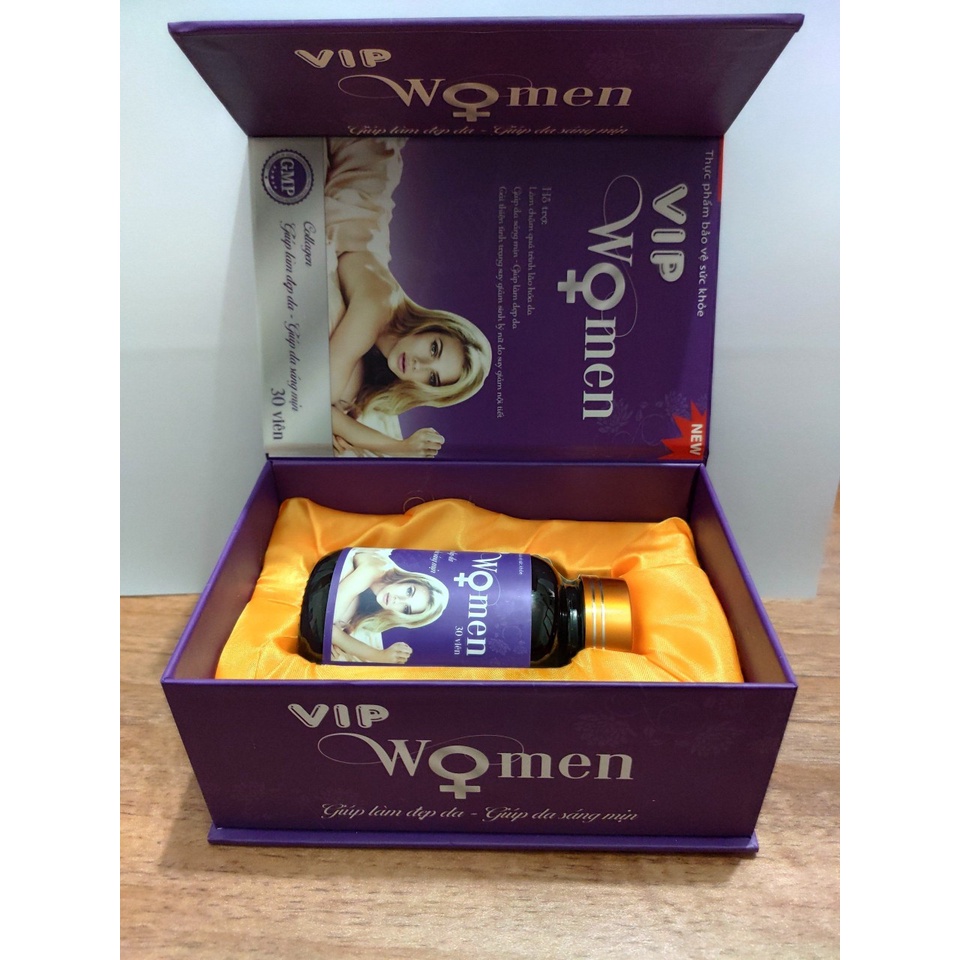 Viên uống sinh lý nữ Vip Women hộp 30 viên giúp làm đẹp da, cải thiện nội tiết tố nữ