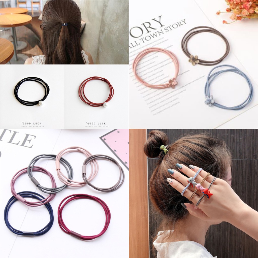 Dây cột tóc co giãn phong cách Hàn Quốc giản đơn B438