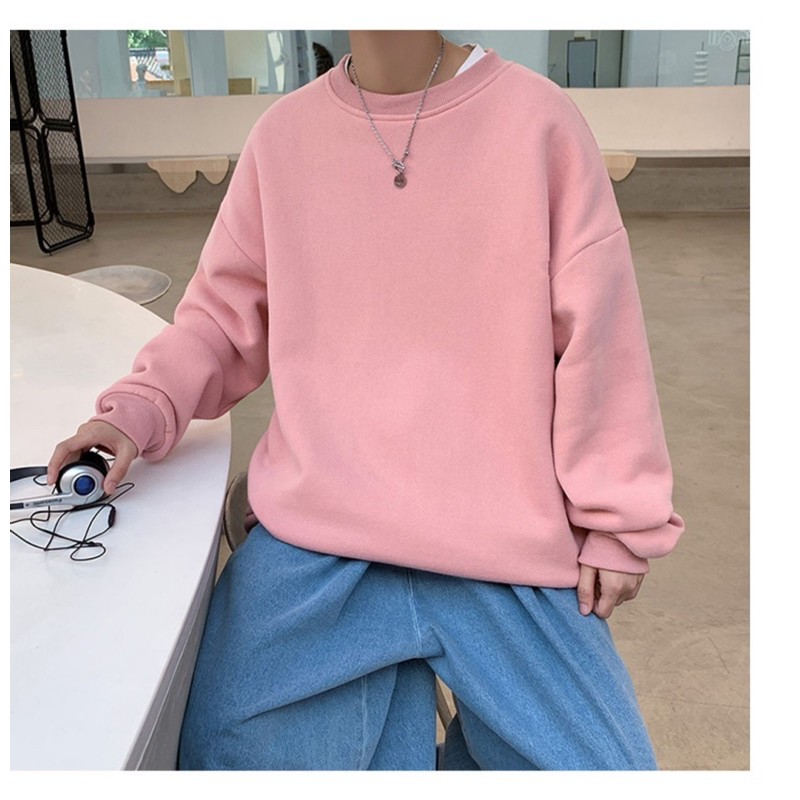 áo sweater hồng trơn