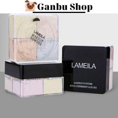 Phấn Phủ Kiềm Dầu Dạng Bột Đa Năng 4 Ô Màu Triệt Sắc Lameila Cân Bằng Sắc Tố Da, Che Khuyết Điểm, Mịn, Bền Màu