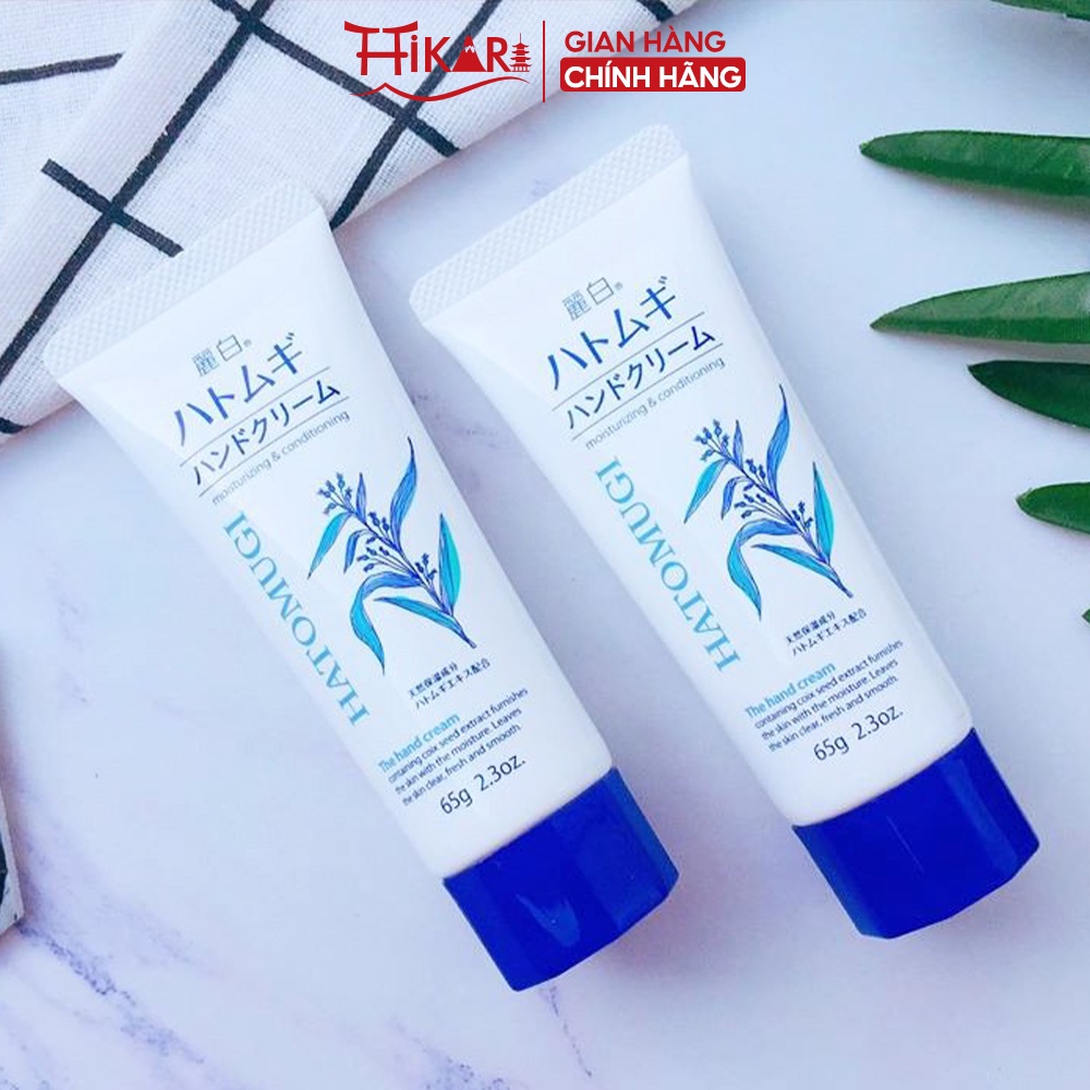 Kem dưỡng da tay ý dĩ Reihaku Hatomugi Hand Cream cấp ẩm 65g