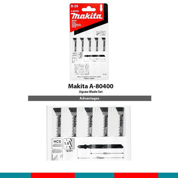 Bộ lưỡi cưa lọng Makita NO.B-29 (mã A-80400) | Phụ kiện Makita chính hãng