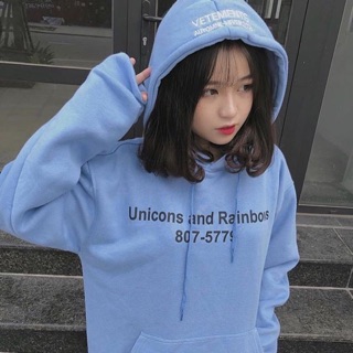 Áo hoodie hình ngựa unicorn (ảnh thật)