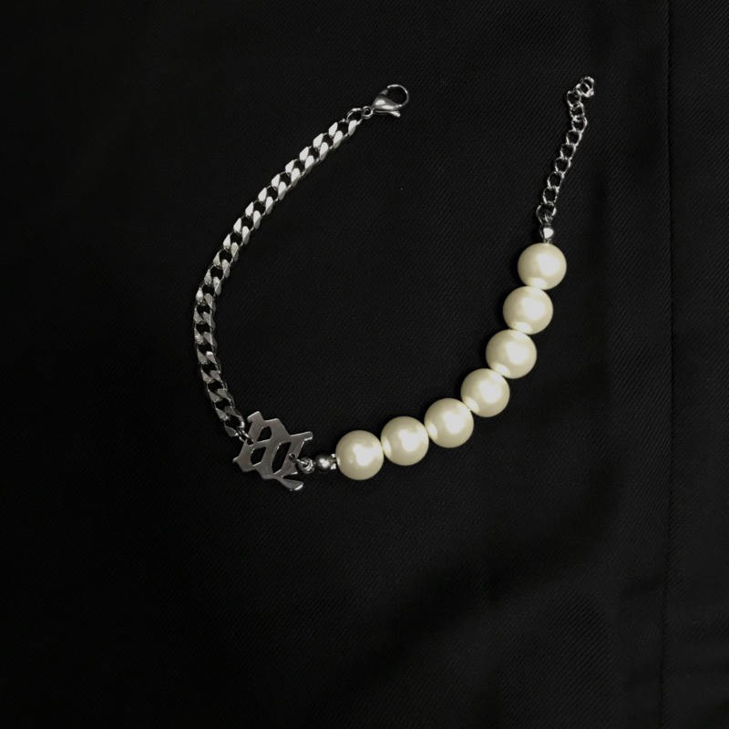 Vòng Tay Xỏ Hạt Ngọc Trai Phong Cách Hip Hop