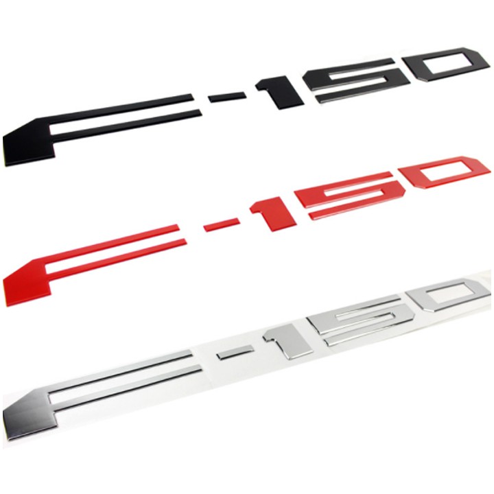 Logo Chữ F-150 3D Nổi Dán Trang Trí Đuôi Xe Ford F-150 - Logo Chữ Đẹp