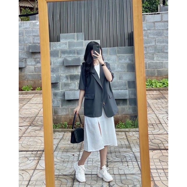 Blazer Tay Lỡ 5 Màu Như Hình(Xả Kho Kèm Ảnh Thật 100%)