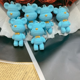 Móc khóa gấu Bear brick xinh xắn màu xanh