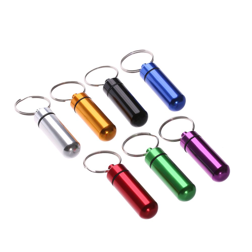 [Hàng mới về] Hộp đựng thuốc và trang sức mini bằng nhựa và nhôm không thấm nước nhiều màu tiện lợi cho du lịch