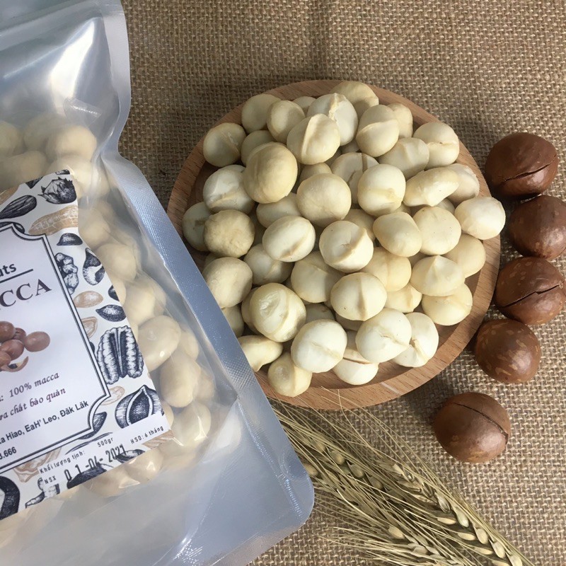 [Macca vụ mới] 500gr Nhân  macca mắc ca sạch đã tách vỏ Đak Lak sấy chín | BigBuy360 - bigbuy360.vn