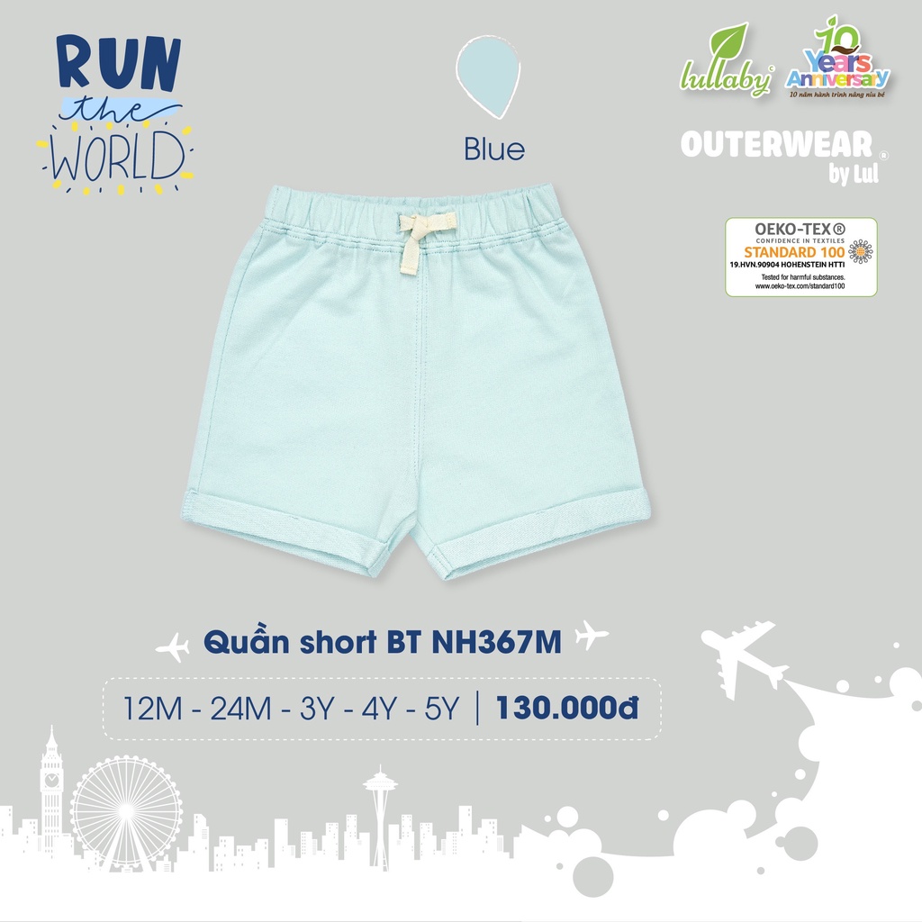 [CHÍNH HÃNG] Bộ quần áo polo, quần short bé trai họa tiết trẻ em Lullaby ( rời áo-rời quần )