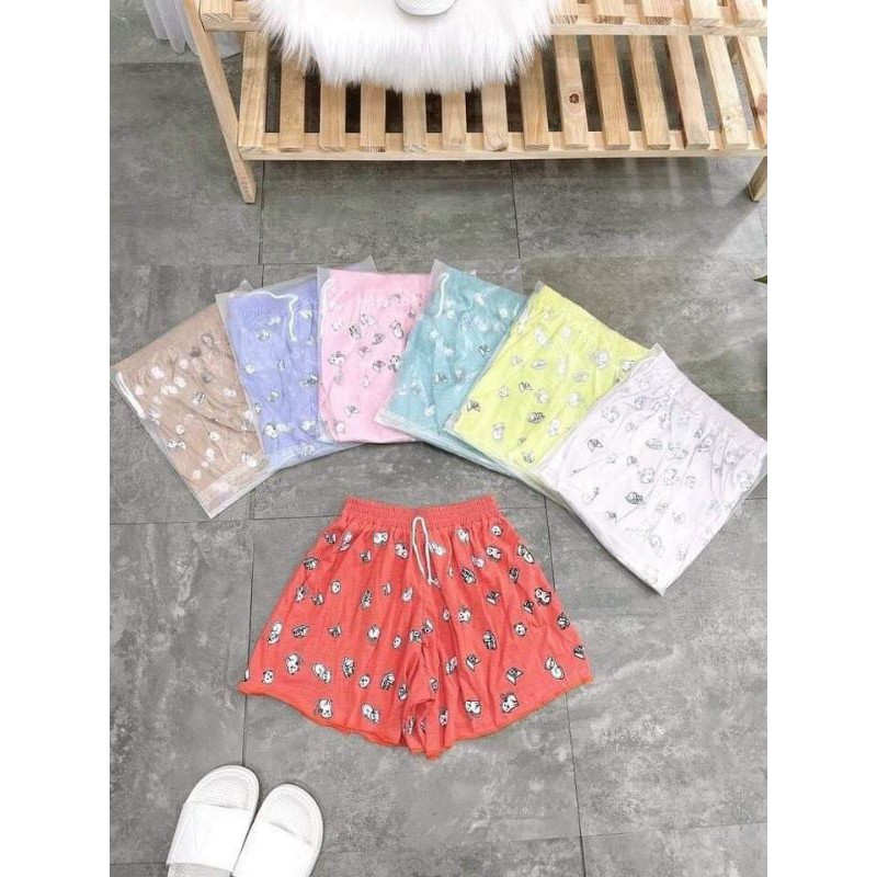 [video+ảnh thật] Quần short, Quần đùi nữ nhiều hoạ tiết, mặc ở nhà cực xinh. | BigBuy360 - bigbuy360.vn
