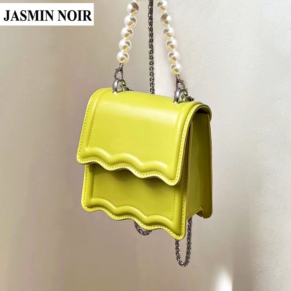 Túi Đeo JASMIN NOIR Chéo Bằng Da PU Đính Ngọc Trai Thời Trang Dành Cho Nữ