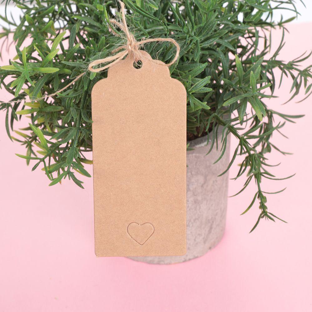 Set 50 Thẻ Treo Trang Trí Hành Lý Hình Trái Tim Khoét Rỗng