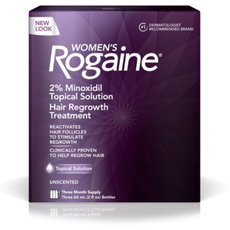 Thuốc mọc tóc nữ Rogaine 2% Minoxidil Topical Solution 60ml *3chai