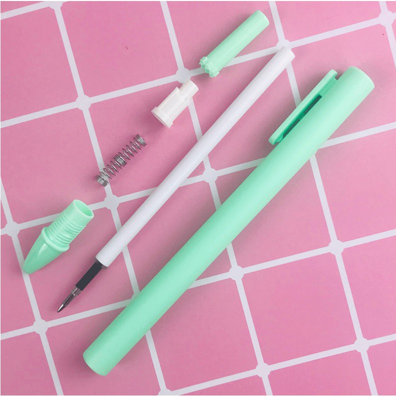 Bút bi gel mực đen ngòi 0.5mm màu pastel
