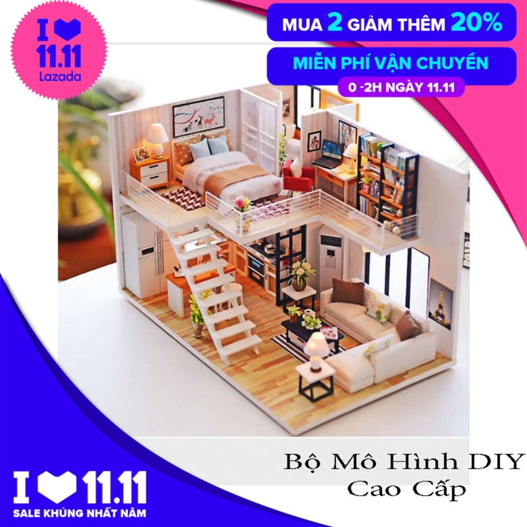 Mô Hình Lắp Ráp DIY, Bộ Mô Hình Lắp Ghép DIY - Biệt Thự Cao Cấp