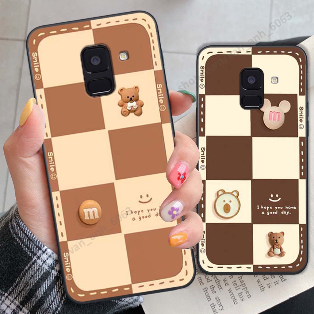 Ốp lưng Samsung A8 2018 / A8 Plus / A8+ hình gấu, kẹo dễ thương cute