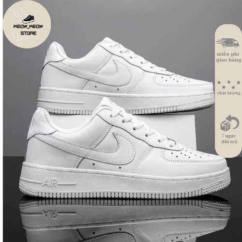 Giày_Nike AF1 Trắng, Giày_Nike Air Force 1 Full Trắng Cao Cấp Full Size Nam Nữ (Full BILL BOX)