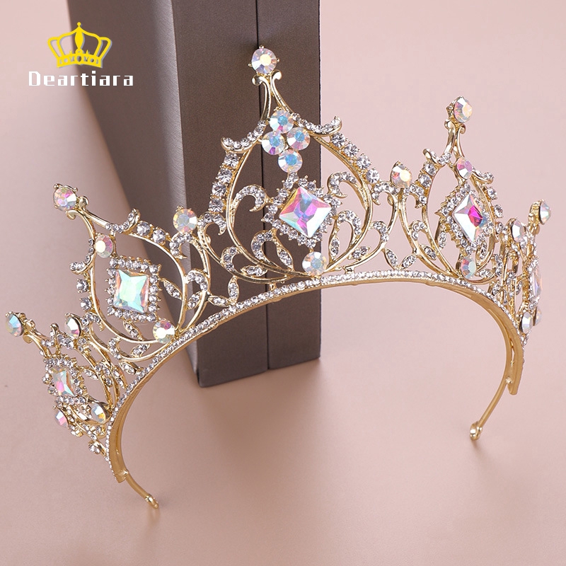 Colorful Diamond-studded Tiara for The Bride