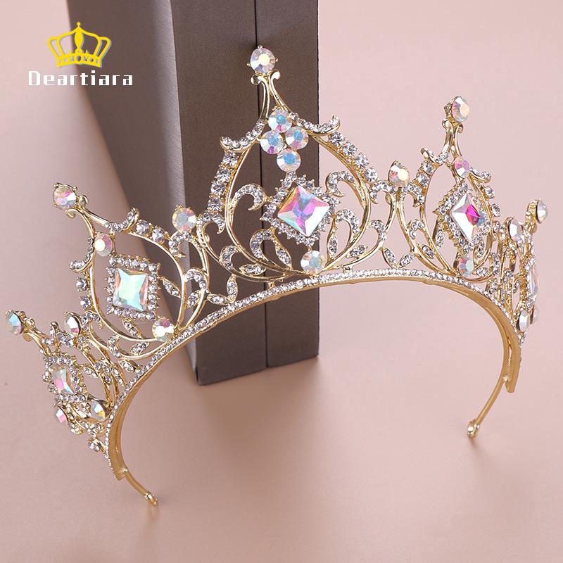 Colorful Diamond-studded Tiara for The Bride