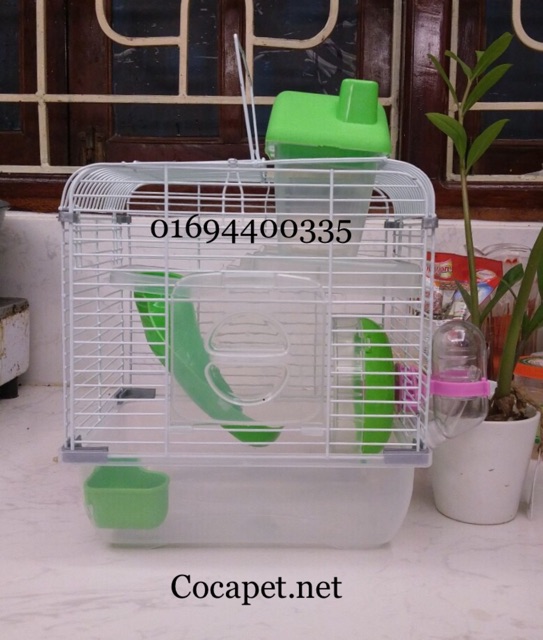 Combo 1: LỒNG 2 TẦNG MINI+ FULL DỤNG CỤ NUÔI CHUỘT HAMSTER