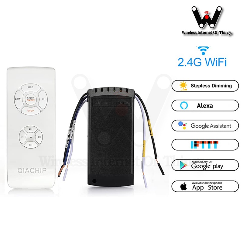 BỘ ĐIỀU KHIỂN QUẠT TRẦN - ĐÈN QUA WIFI - CÓ KÈM REMOTE