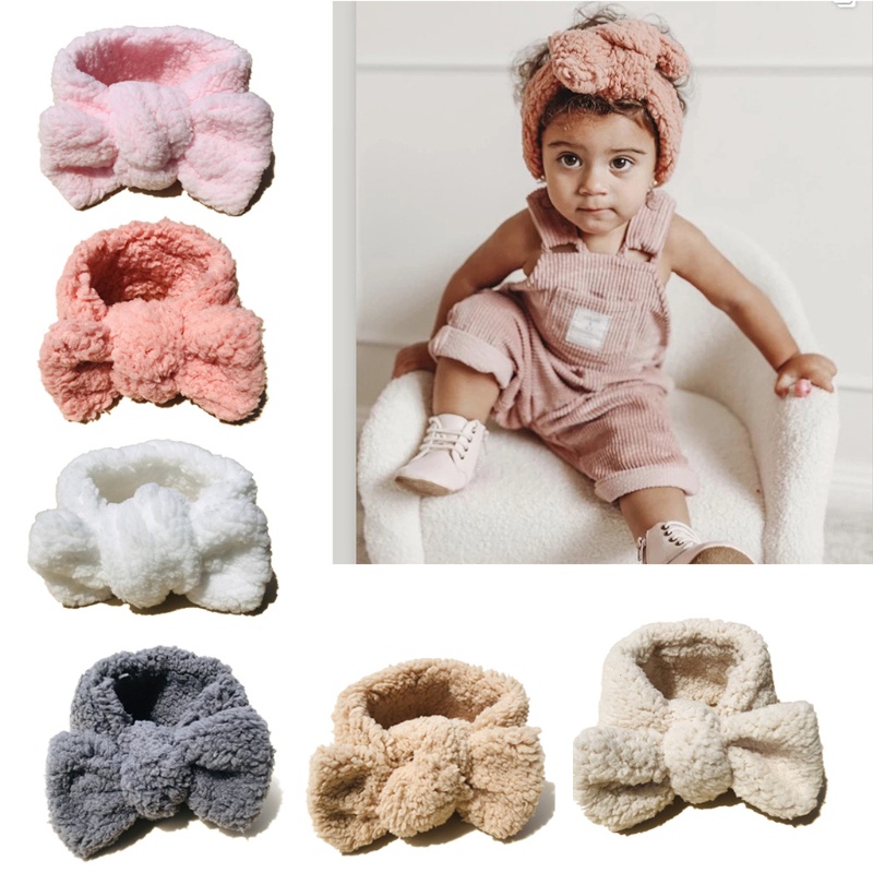 Băng Đô Vải Nhung Dày Dặn Giữ Ấm Mùa Đông Dành Cho Bé