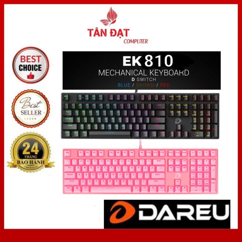 Bàn phím cơ Gaming DAREU EK810 - Chính hãng MỚi 100% - Mai Hoàng