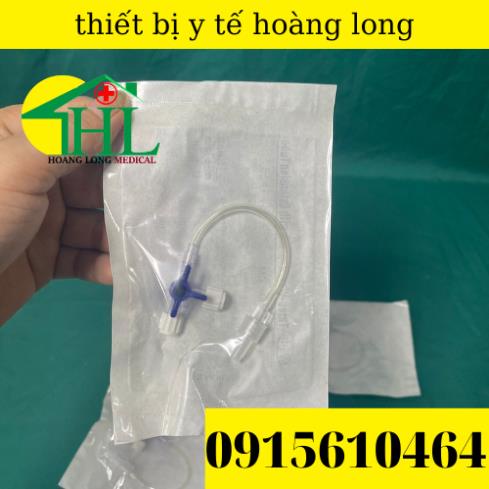 ❤ KHÓA 3 CHIA -3 CHẠC (chạc 3 tiêm) CÓ DÂY NỐI 10cm Khoá 3 ngã truyền dịch có thêm dây dẫn 10cm