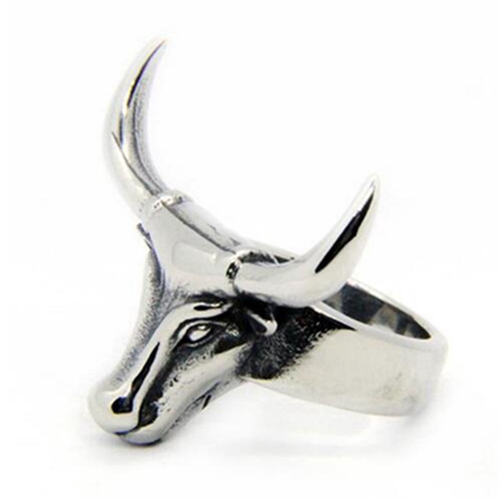 Fashion Trends New Design Cool Bull Head Animal, Cow Head Ring Jewelry Accessories